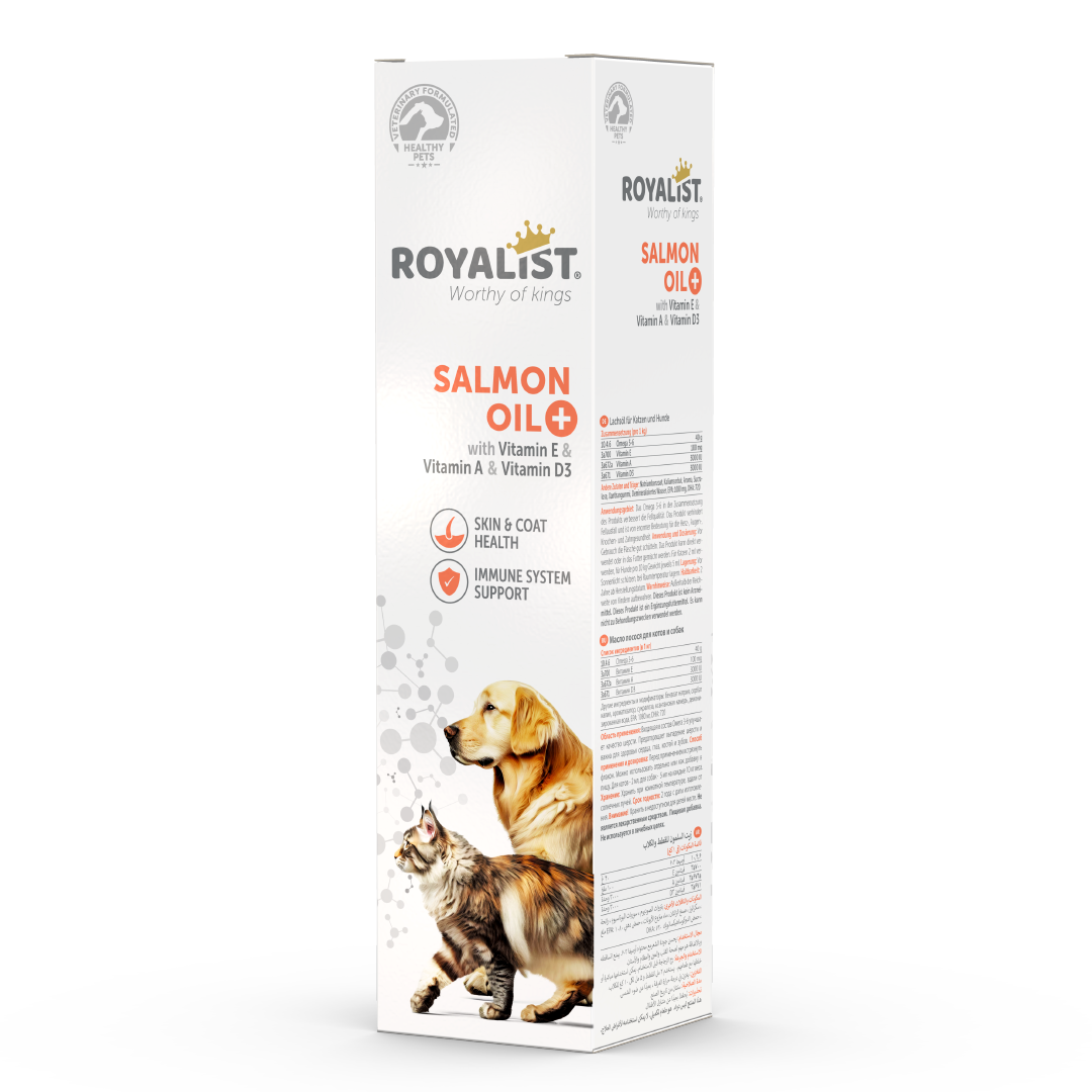 Royalist Salmon Oil 250 ML – Kedi & Köpek İçin Tüy ve Günlük Bakım Desteği (Somon Yağı)