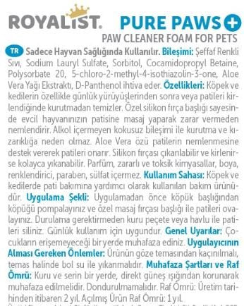 Yıkamadan Temiz Pati 🐾 | Royalist Köpük Pati Temizleyici