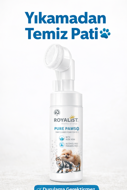 Yıkamadan Temiz Pati 🐾 | Royalist Köpük Pati Temizleyici
