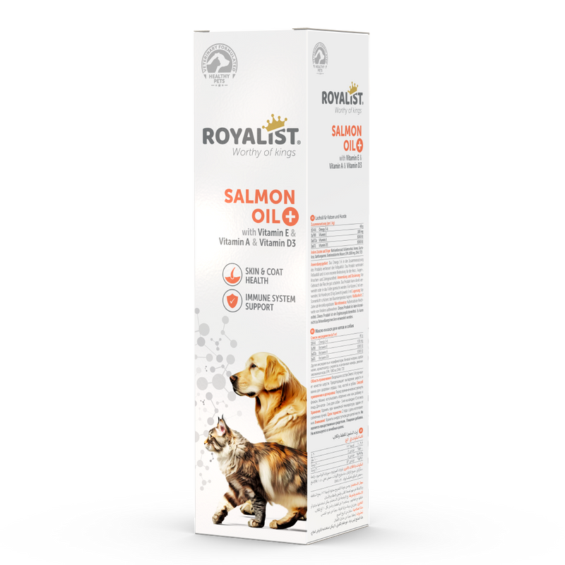 Royalist Salmon Oil 250 ML – Kedi & Köpek İçin Tüy ve Günlük Bakım Desteği (Somon Yağı)